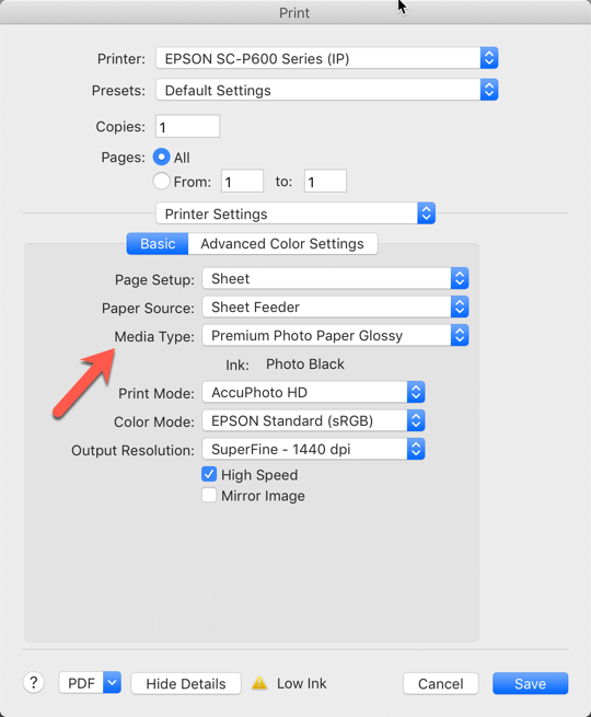 epson control printer app for mac