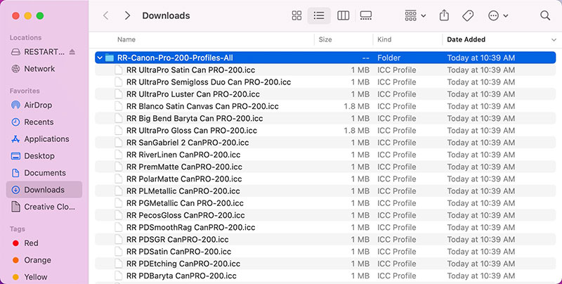 icc profiles download for mac