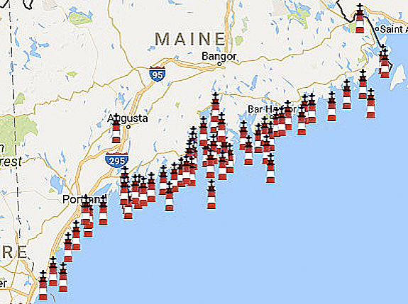 Map Of Maine Lighthouse Locations Favorite Photo Locations: Maine's Lighthouses