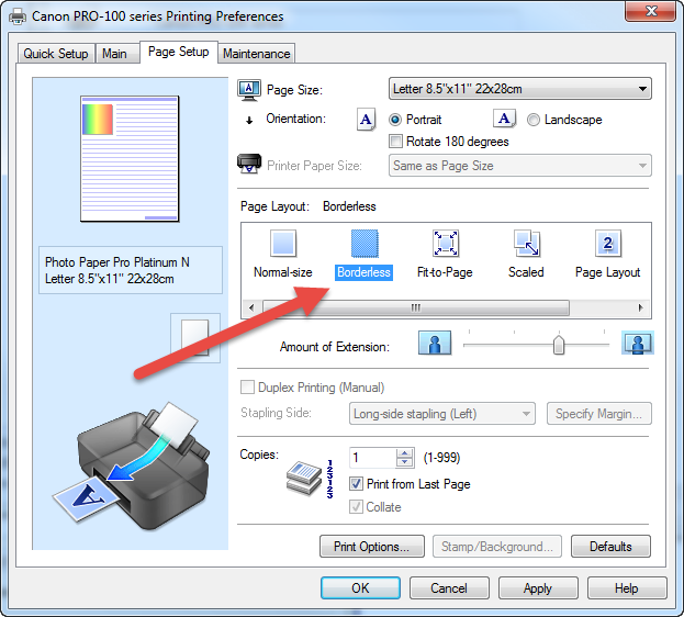 Epson L120 Borderless Printing Gelsene