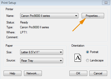 canon inkjet printer quick menu