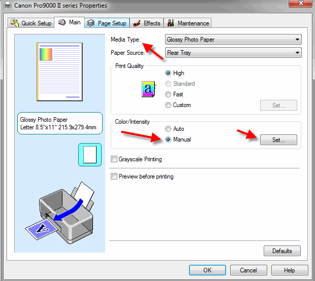 canon printer profiles for photoshop download