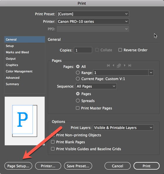 custom paper size in excel for mac