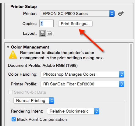 change printer settings on a mac for canon