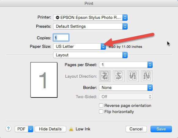 HOW TO PRINT A5 SIZE PAGES ON A MAC