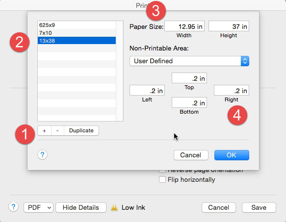 Custom Page Sizes