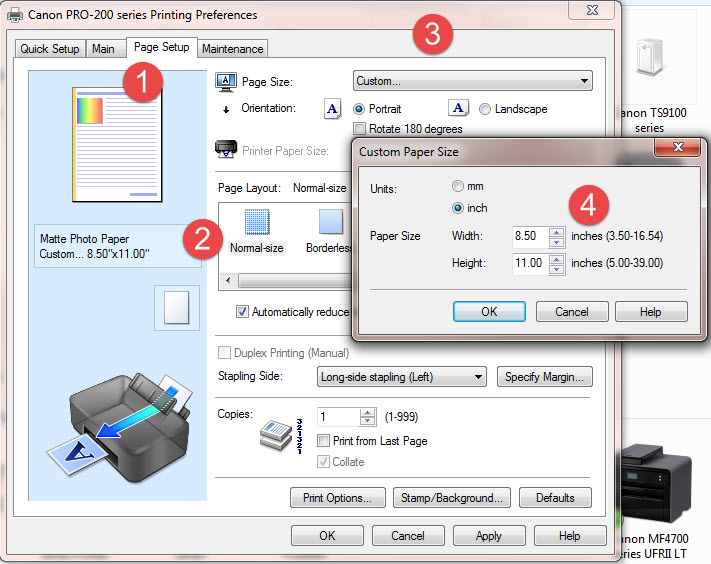 Change Paper Size On Canon Printer