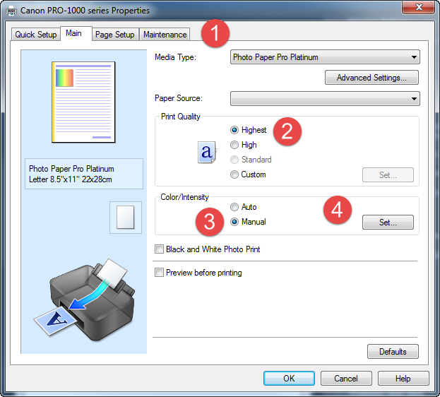 canon printer profiles for photoshop download