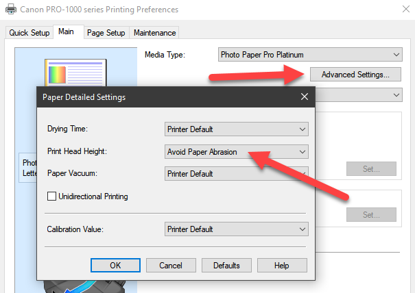 Printer Adjustments for Thick Papers - Platen Gap