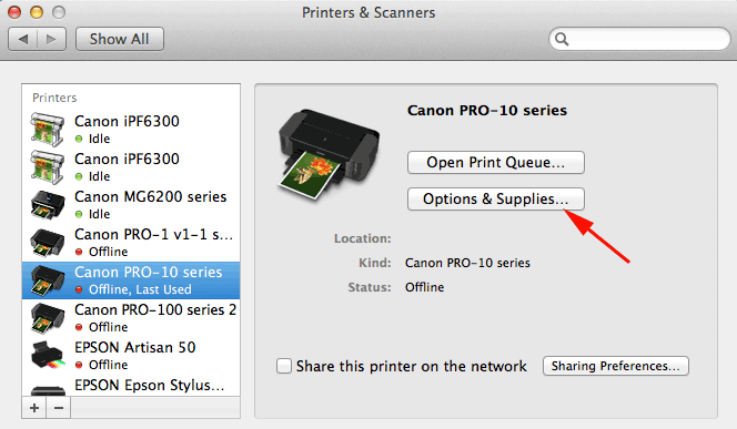 canon printer utility for mac