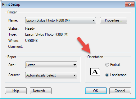 Setting up a custom user defined paper size for Epson with