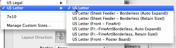 Paper Sizes