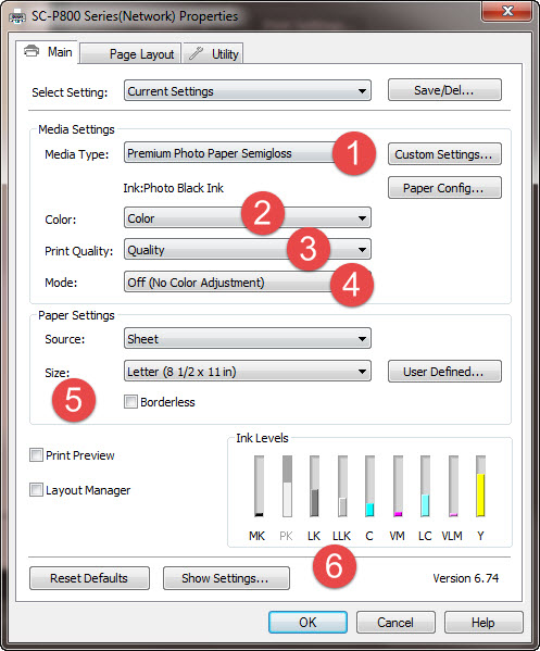 How To Use Inkjet Printer Profiles Photoshop Cc Epson Windows 7095