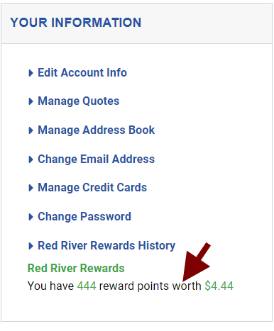 Red River Rewards Total